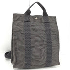 Hermes Her Line a Dos MM Backpack Nylon Canvas Gray