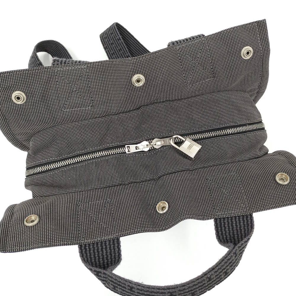 Hermes Her Line a Dos MM Backpack Nylon Canvas Gray — view 7