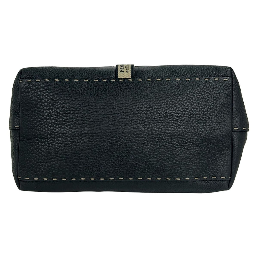 Fendi Tote Bag Selleria Black Leather — view 5