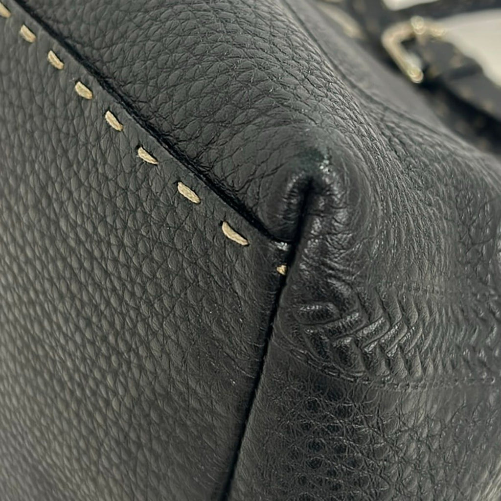 Fendi Tote Bag Selleria Black Leather — view 6
