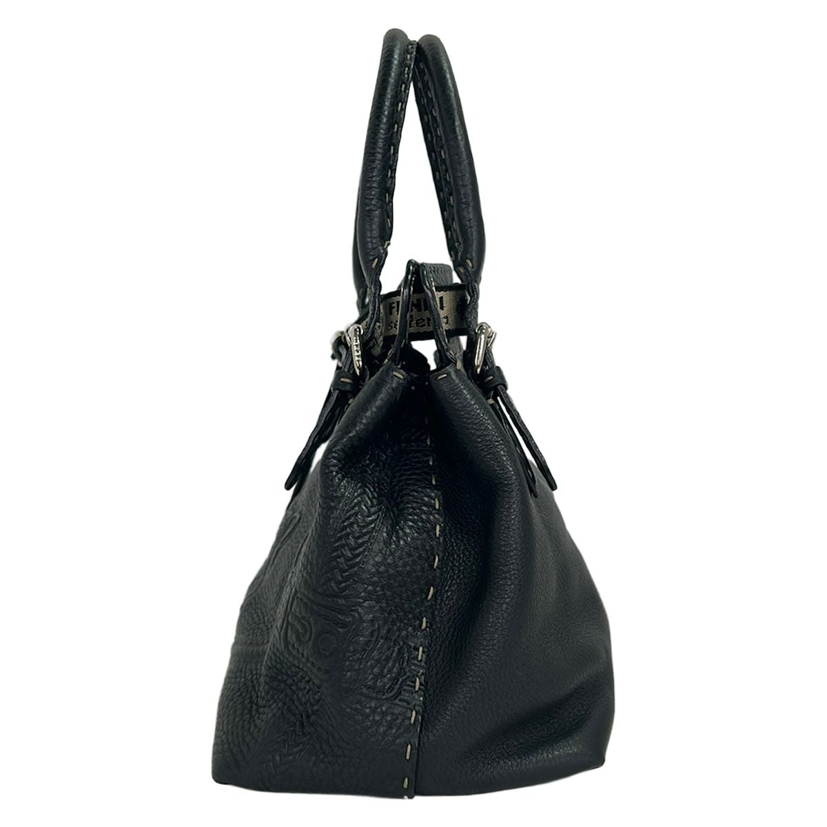 Fendi Tote Bag Selleria Black Leather — view 4