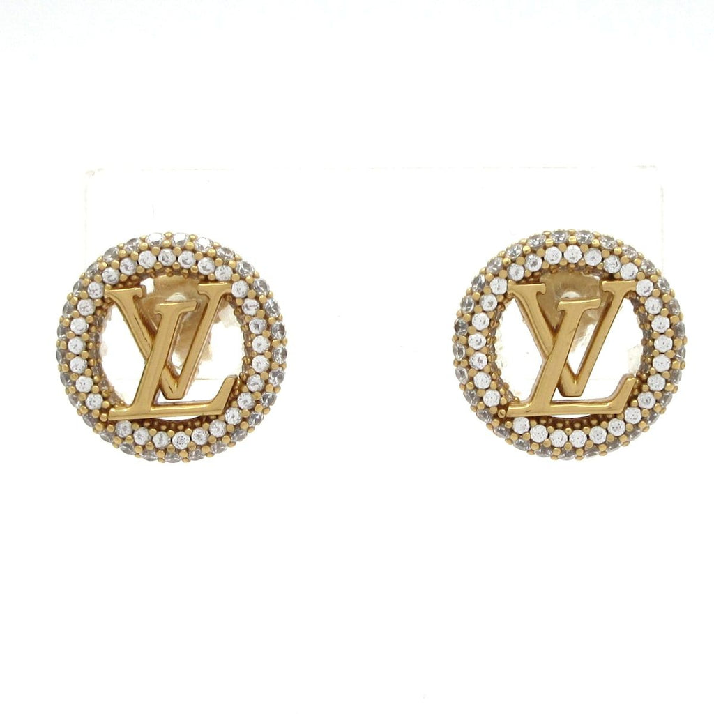 Louis Vuitton Earrings Book le Dreil by Knight Gold Clear LV Motif