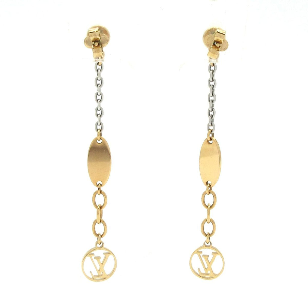 Louis Vuitton Earrings Logo Mania Gold Silver — view 2