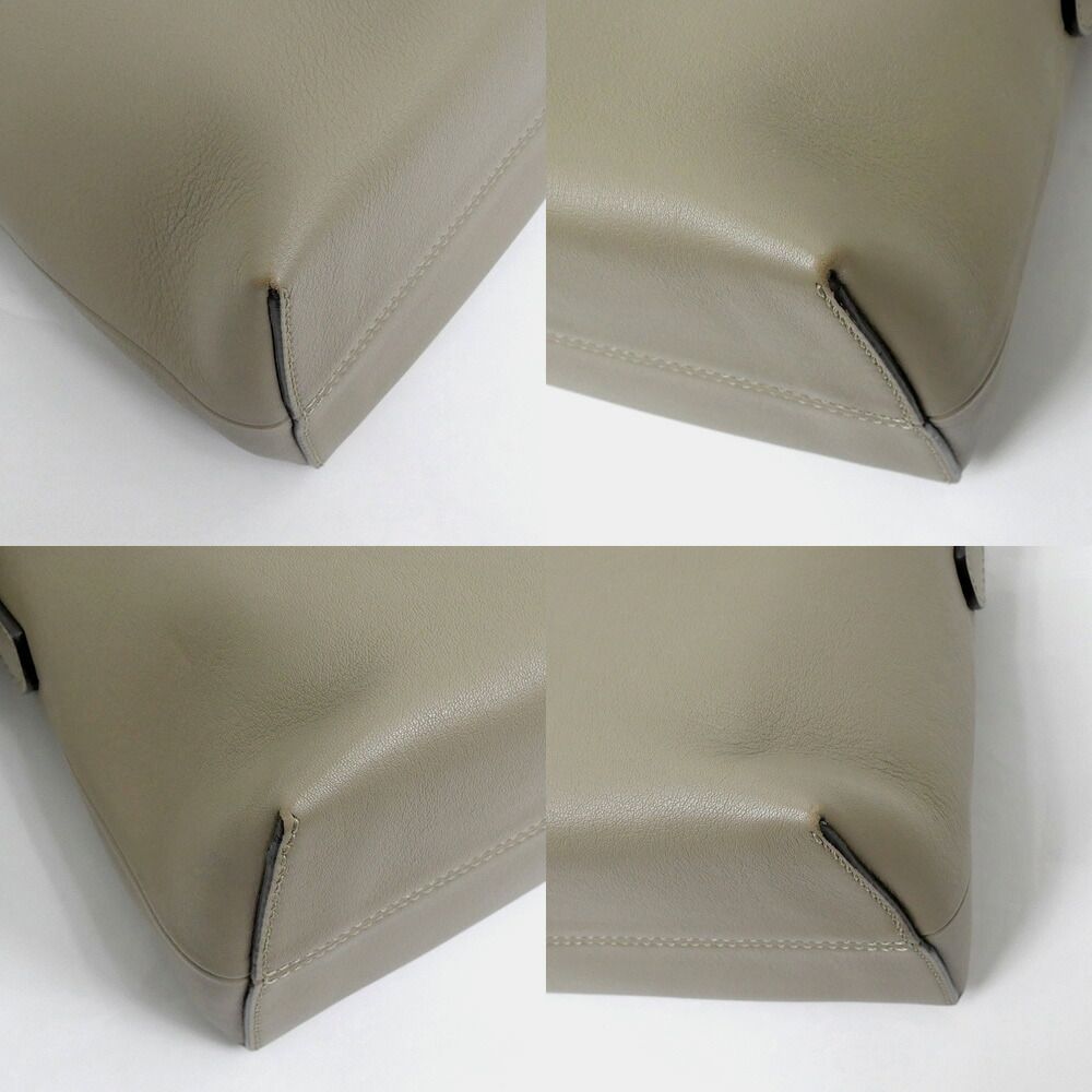 Fendi by the Way Gray Leather Shoulder Handbag — view 5