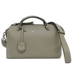 Fendi by the Way Gray Leather Shoulder Handbag