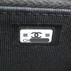 Chanel Wallet Coin Purse Black Gold Fragment Case CC Logo Quilted — view 7