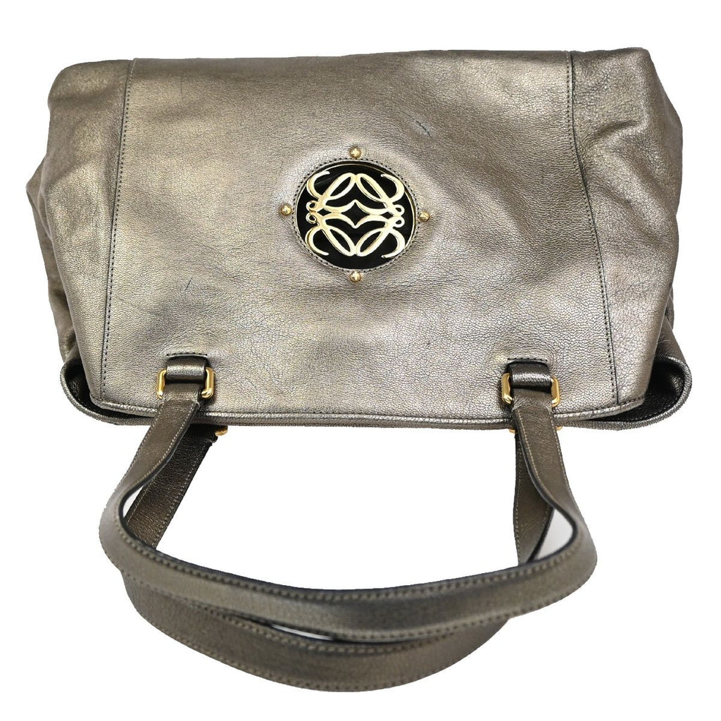 Loewe Maia Shoulder Bag Logo Blanc Leather — view 5