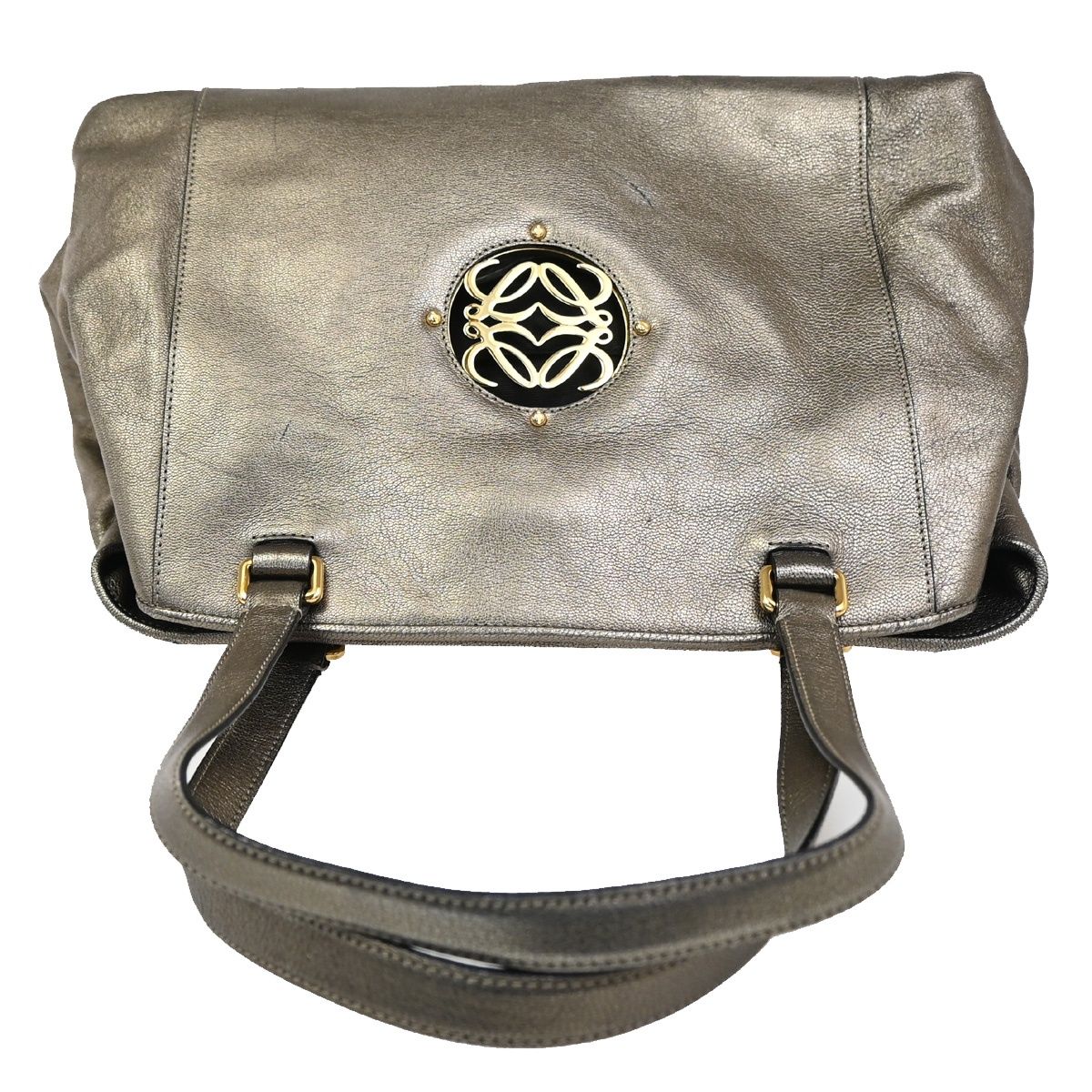 Loewe Maia Shoulder Bag Logo Blanc Leather — view 5
