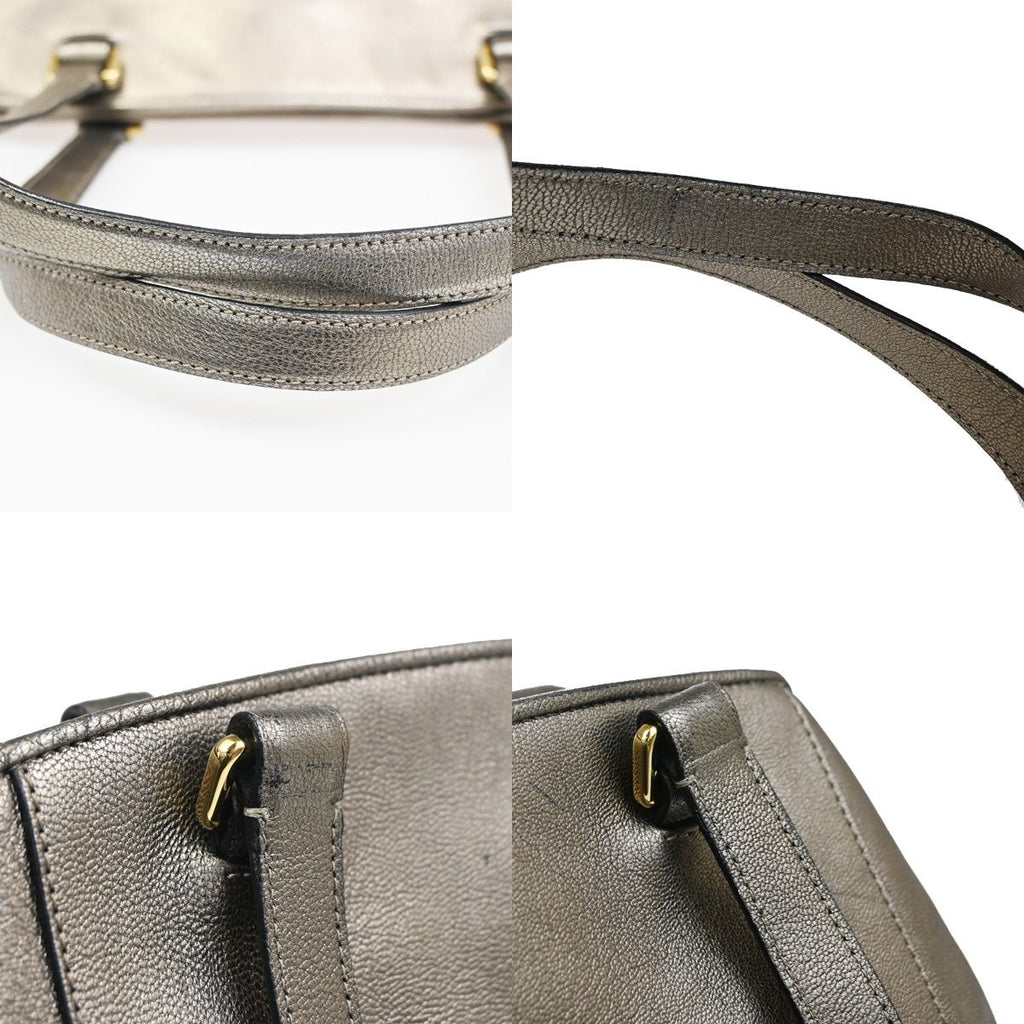 Loewe Maia Shoulder Bag Logo Blanc Leather — view 8
