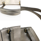 Loewe Maia Shoulder Bag Logo Blanc Leather — view 8