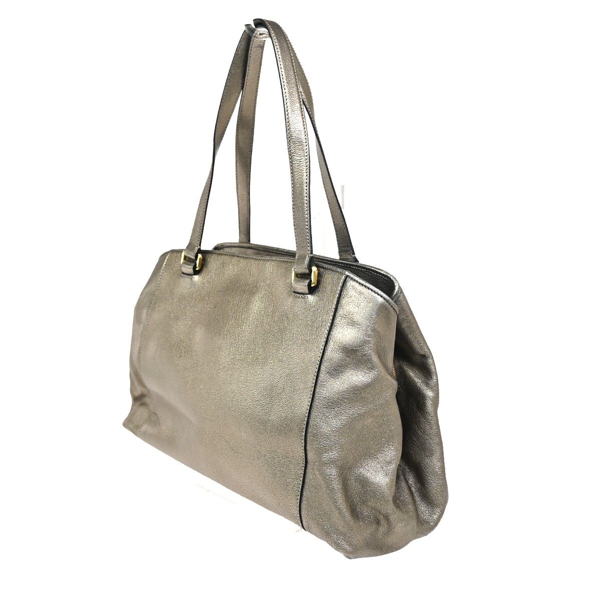 Loewe Maia Shoulder Bag Logo Blanc Leather — view 4