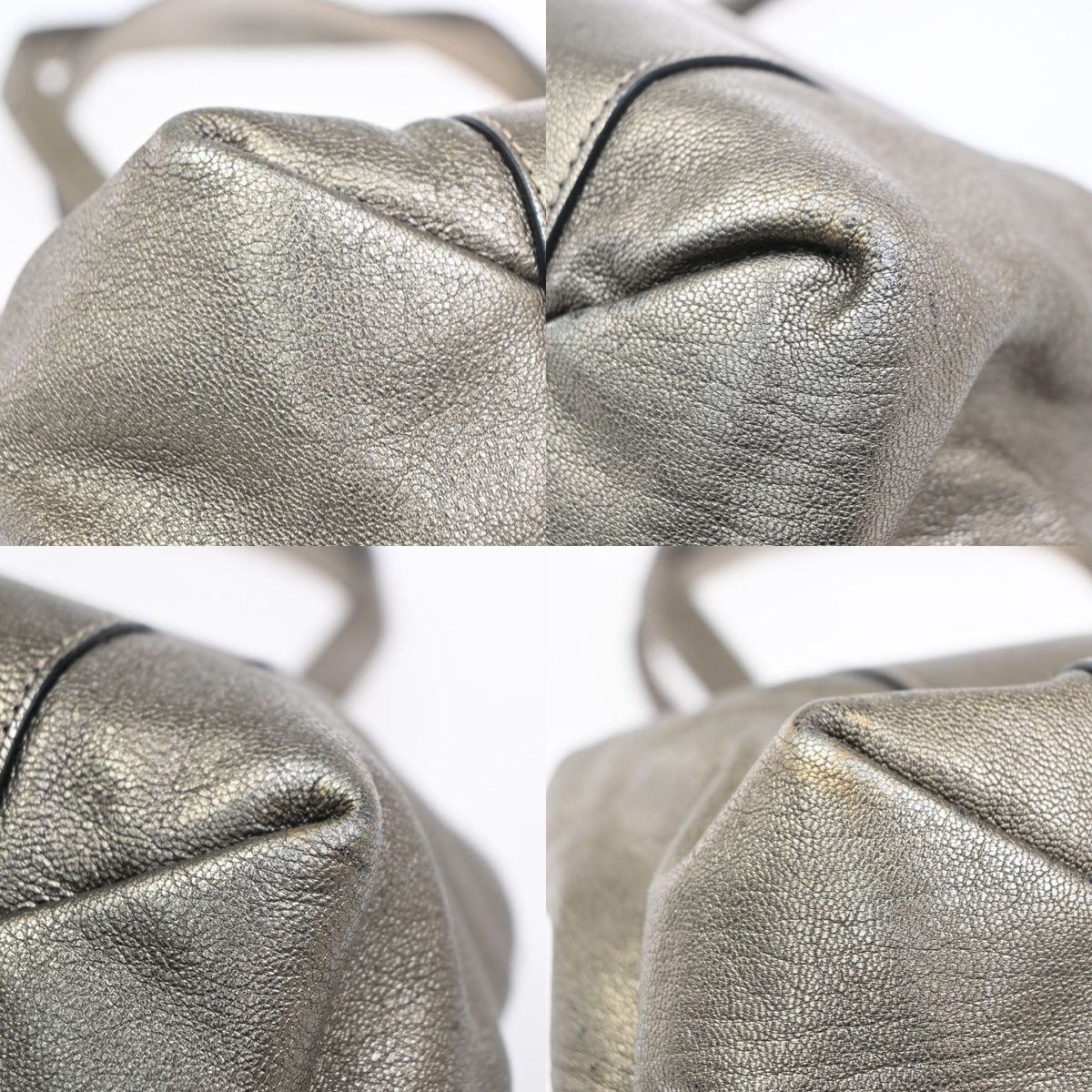 Loewe Maia Shoulder Bag Logo Blanc Leather — view 7