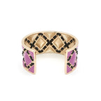 Chanel Bangle Purple Gold CC Logo Chain Bracelet — view 3