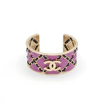 Chanel Bangle Purple Gold CC Logo Chain Bracelet — view 2
