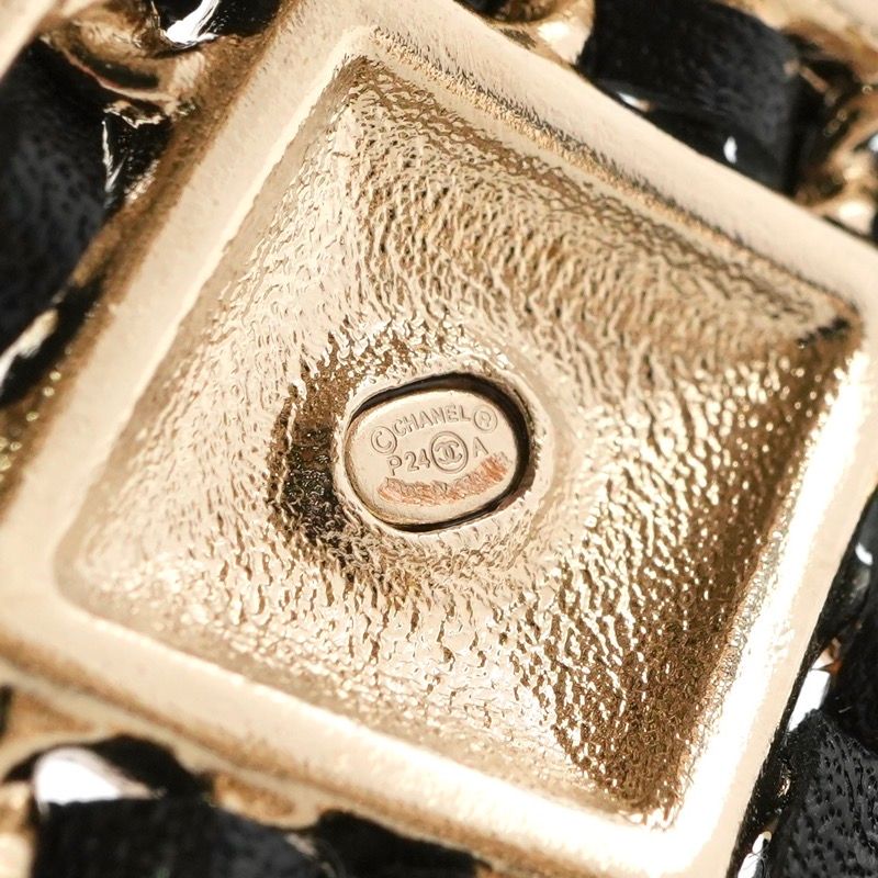 Chanel Bangle Purple Gold CC Logo Chain Bracelet — view 5