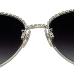 Chanel Sunglasses Chain Gradient Black Silver Eyewear — view 7
