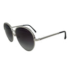 Chanel Sunglasses Chain Gradient Black Silver Eyewear
