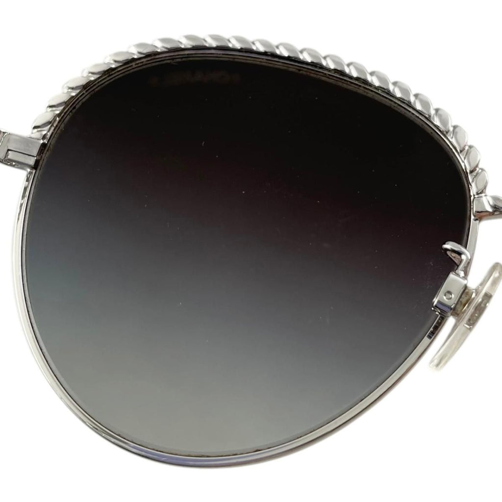 Chanel Sunglasses Chain Gradient Black Silver Eyewear — view 5