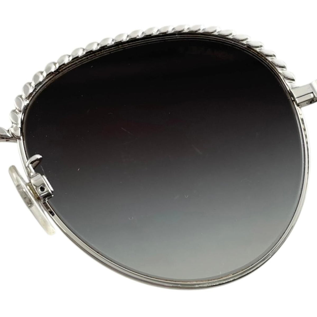 Chanel Sunglasses Chain Gradient Black Silver Eyewear — view 6
