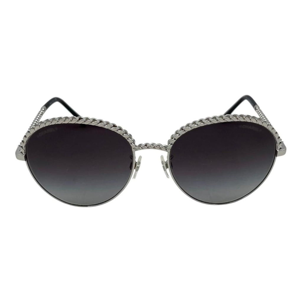 Chanel Sunglasses Chain Gradient Black Silver Eyewear — view 3