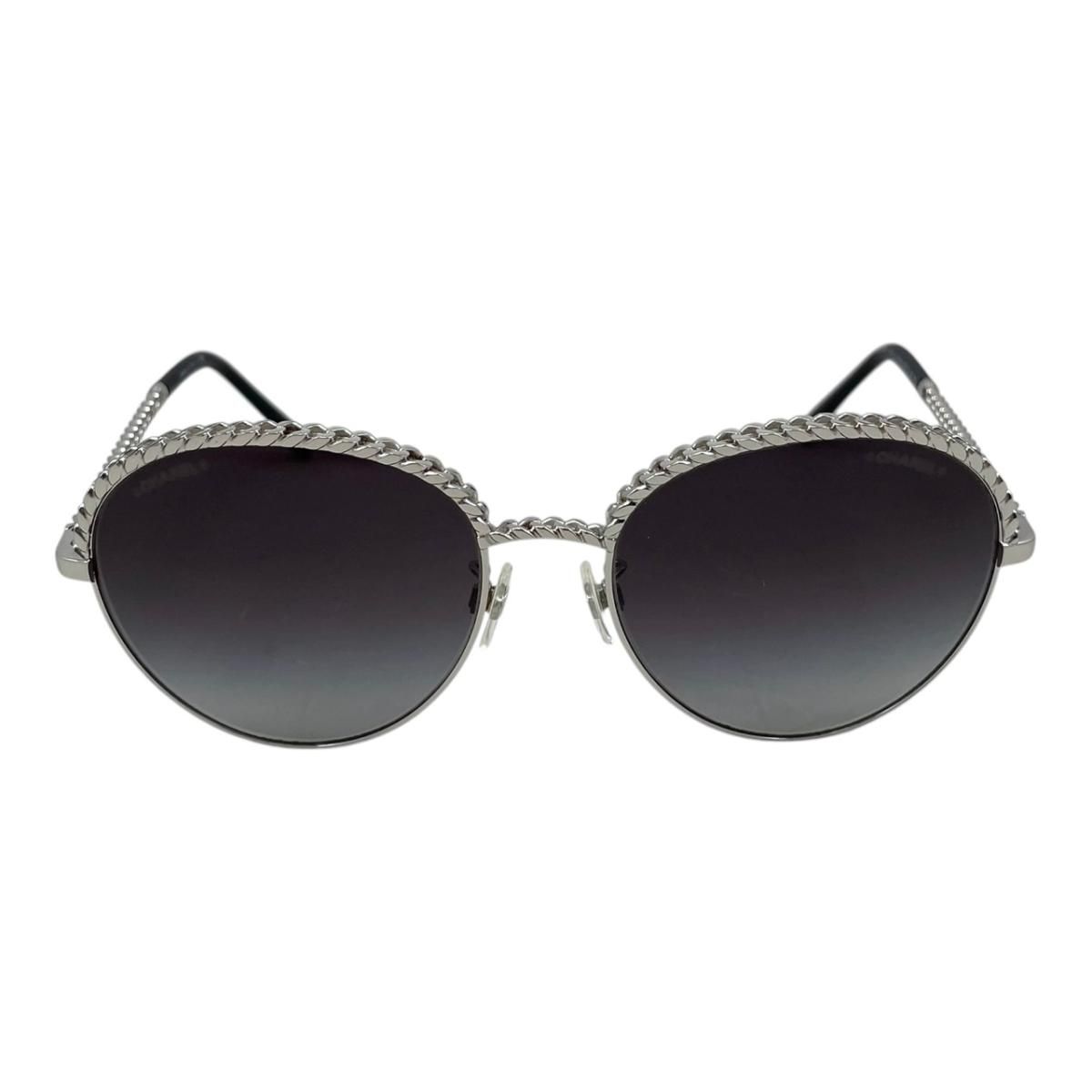 Chanel Sunglasses Chain Gradient Black Silver Eyewear — view 3