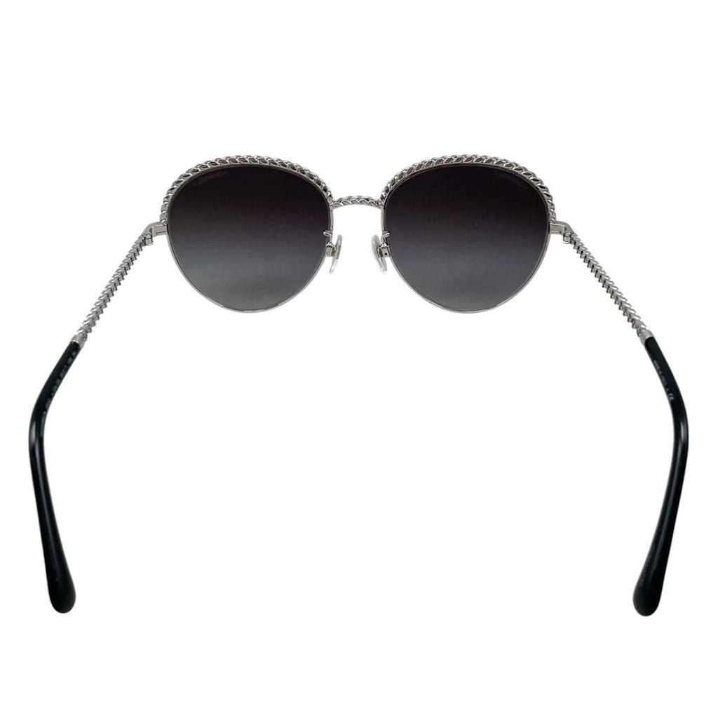 Chanel Sunglasses Chain Gradient Black Silver Eyewear — view 4