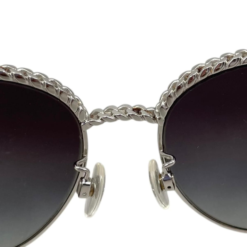 Chanel Sunglasses Chain Gradient Black Silver Eyewear — view 8