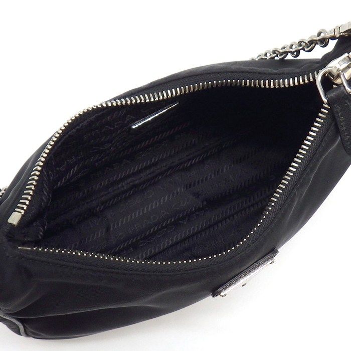 Prada Shoulder Bag Re Edition Re-Nylon Saffiano Leather Silver — view 5