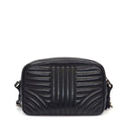 Prada Shoulder Bag Diamond Gram Chain Bag Black Leather Silver — view 2