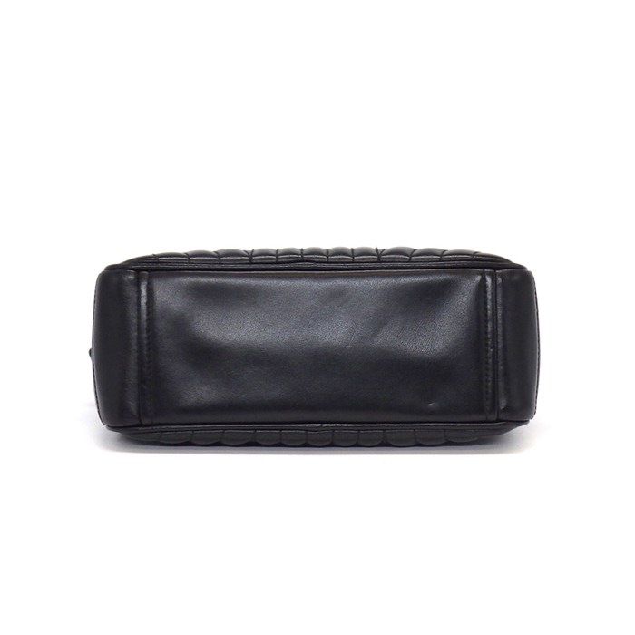 Prada Shoulder Bag Diamond Gram Chain Bag Black Leather Silver — view 4