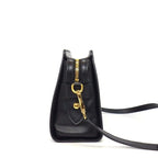 Prada Shoulder Bag Bandoriella Square Cross Black Saffiano Leather Gold — view 3