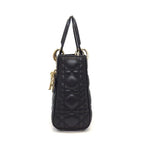 Dior Handbag Lady Dior My Abcdior Small Black Cannage Lambskin Gold — view 3
