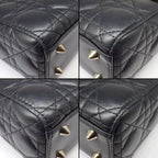 Dior Handbag Lady Dior My Abcdior Small Black Cannage Lambskin Gold — view 7