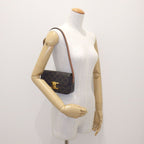 Celine Shoulder Bag Triomphe Claude Tan Canvas Calfskin Gold — view 8