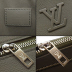 Louis Vuitton Clutch Takeoff Pouch Khaki LV Aerolog Lambskin Silver — view 7