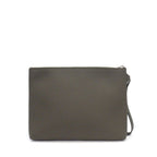 Louis Vuitton Clutch Takeoff Pouch Khaki LV Aerolog Lambskin Silver — view 2