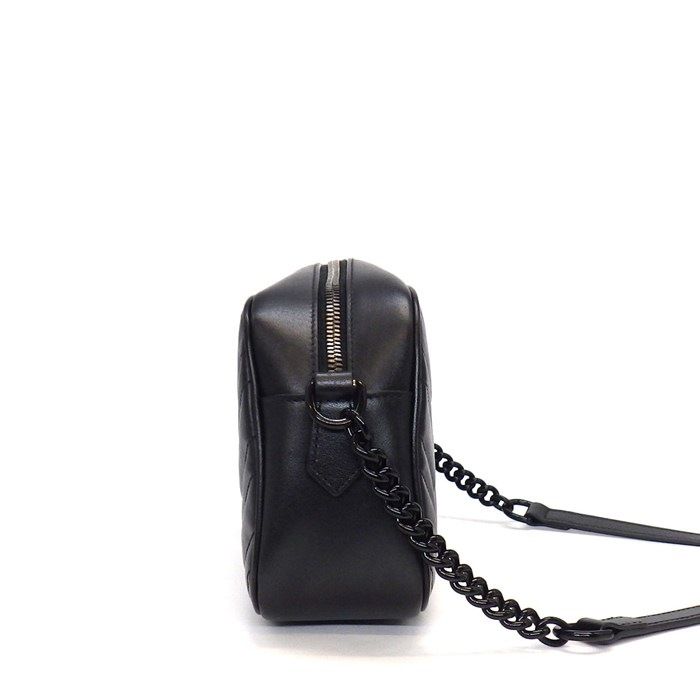 Gucci Shoulder Bag GG Marmont Small So Black Leather — view 3