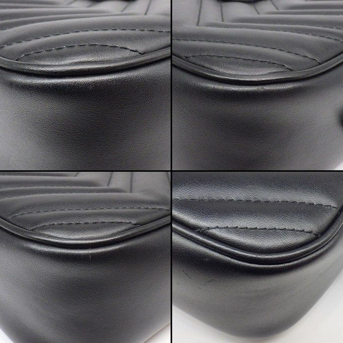 Gucci Shoulder Bag GG Marmont Small So Black Leather — view 7