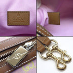 Gucci Mini Boston Bag Aafys Pink Brown GG Canvas Leather Gold — view 6