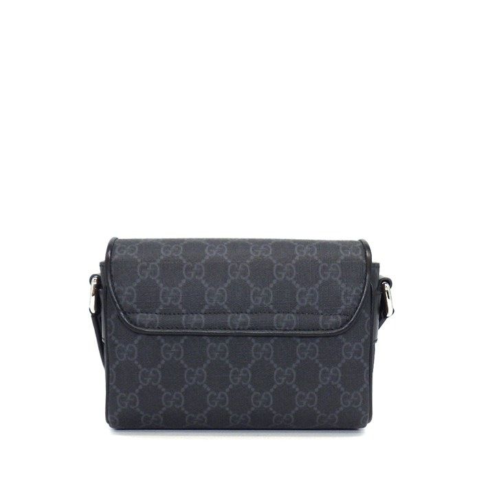 Gucci Shoulder Bag Super Fadja Black GG Supreme Canvas Leather Silver — view 2
