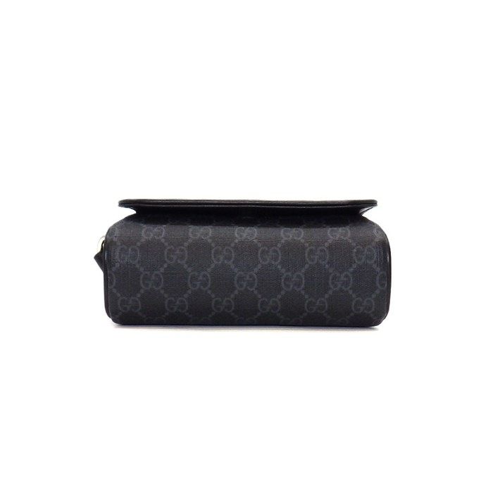 Gucci Shoulder Bag Super Fadja Black GG Supreme Canvas Leather Silver — view 4