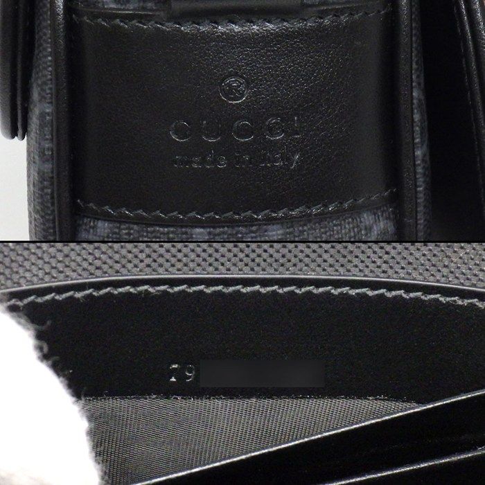 Gucci Shoulder Bag Super Fadja Black GG Supreme Canvas Leather Silver — view 6