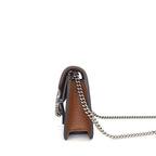 Gucci Shoulder Bag Dionysus Blue Brown GG Denim Leather Silver — view 3