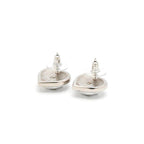 Chanel Earrings Silver CC Logo Rhinestone — view 3