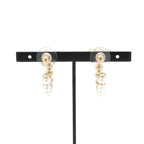 Chanel Earrings Gold CC Logo N5 Rhinestone Hoop — view 8