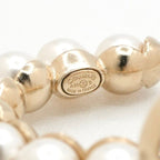 Chanel Earrings Gold CC Logo N5 Rhinestone Hoop — view 5