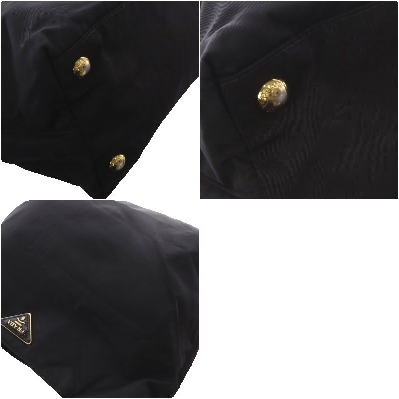 Prada Tote Bag Triangular Plate Nylon Black — view 8
