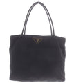 Prada Tote Bag Triangular Plate Nylon Black