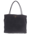 Prada Tote Bag Triangular Plate Nylon Black