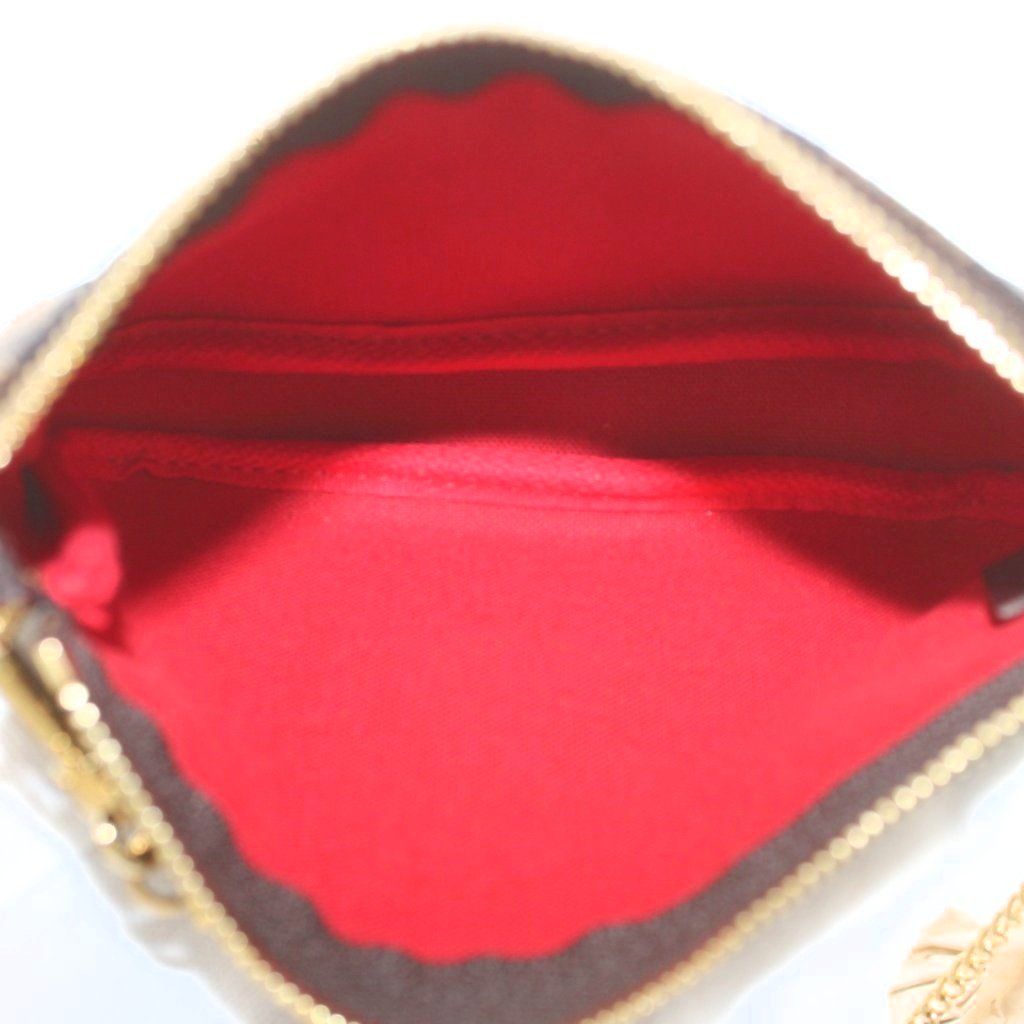 Louis Vuitton Mini Pochette Accessory Soir Damier Ebene Canvas Hand Bag Chain — view 5